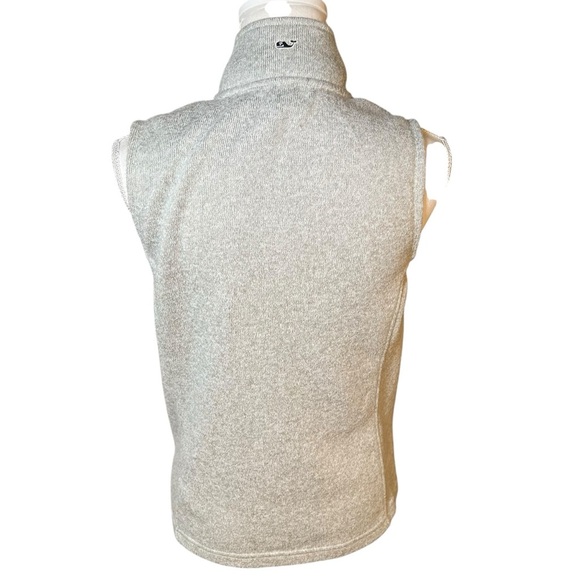 Vineyard Vines Martha’s Vineyard Full Zip Knit Fleece Vest Gray Size Small Fall - Picture 16 of 16